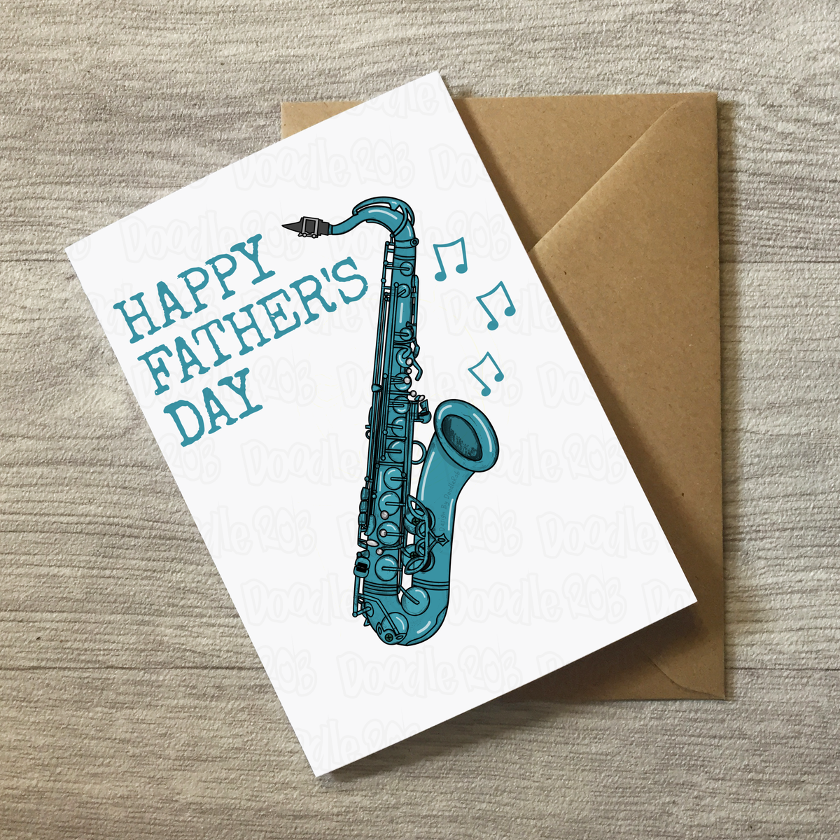 Saxophone Father's Day Card - Dad Saxophonist Musician