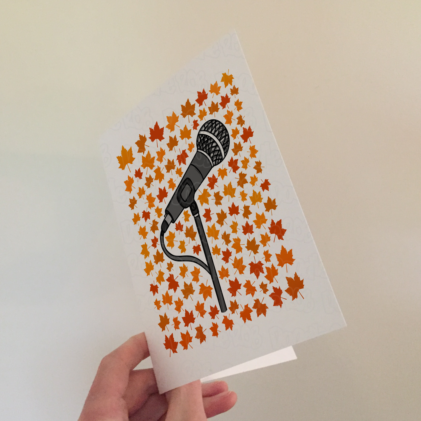 Singer Autumn Greeting Card - Vocalist Singing Teacher Musician Card