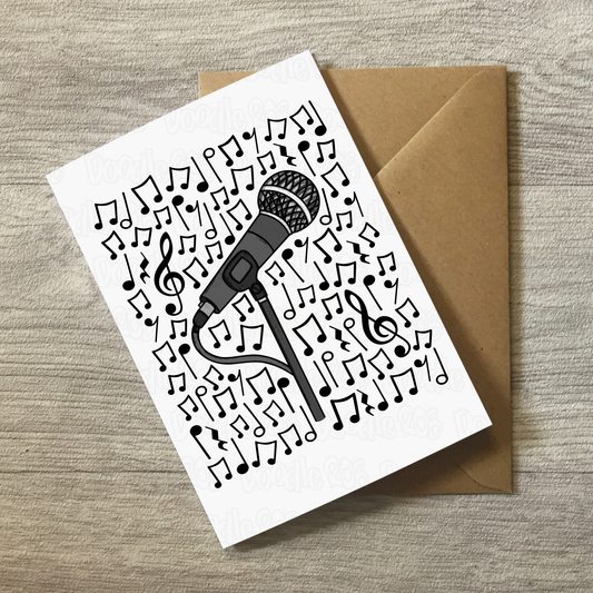 Singer Greeting Card - Vocalist Birthday Card - Singing Teacher Greeting Card