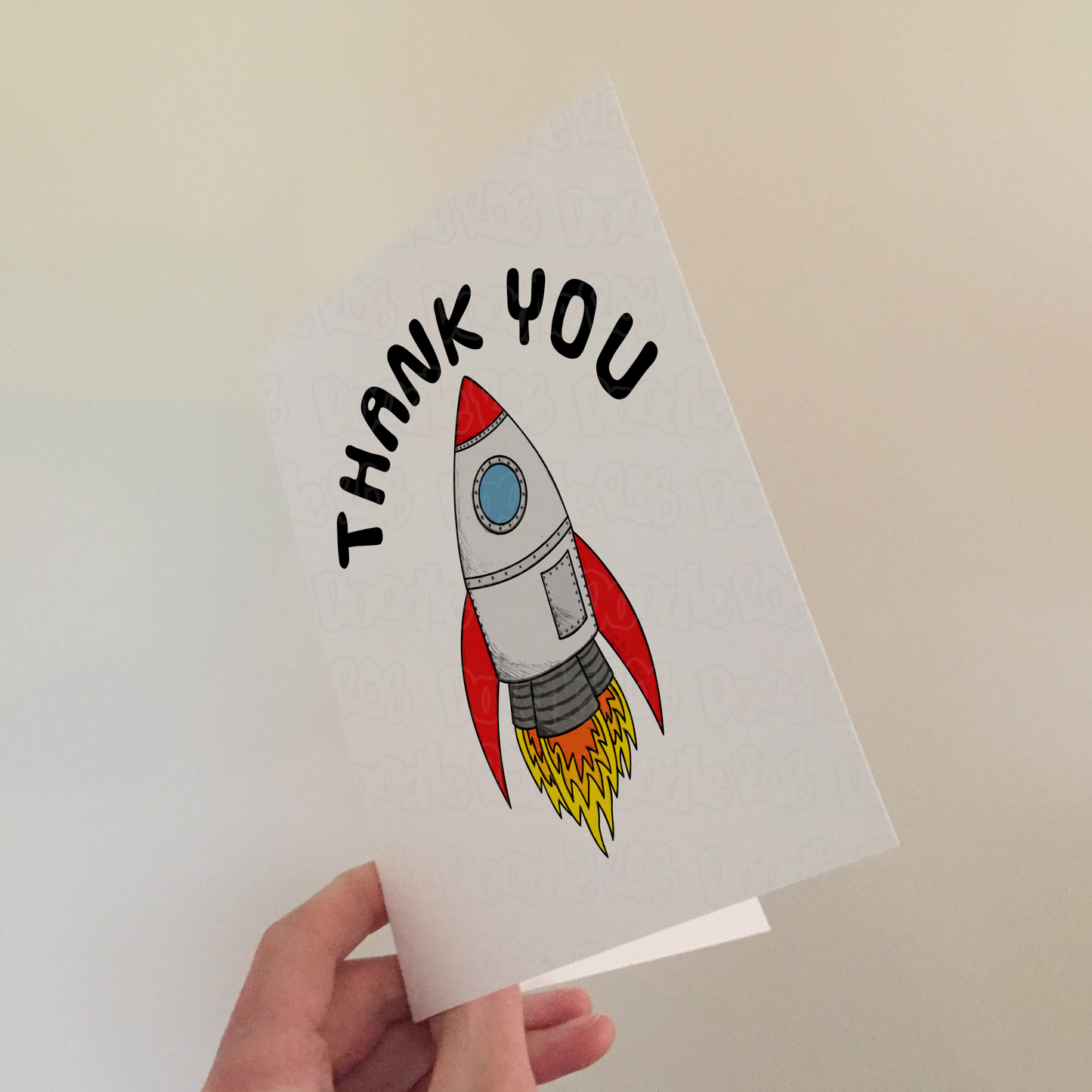 Space Rocket Thank You Card - Card For Science Teacher - Funny Leaving Card