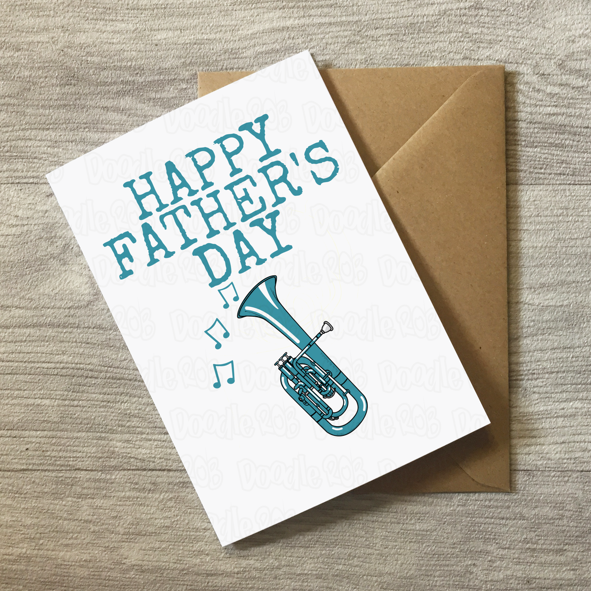 Tenor Horn Father's Day Card - Dad Brass Musician