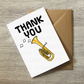 Tenor Horn Thank You Card - Brass Musician - Card For Music Teacher