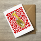 Tenor Horn With Hearts Greeting Card - Horn Player Musician Valentines Anniversary Card