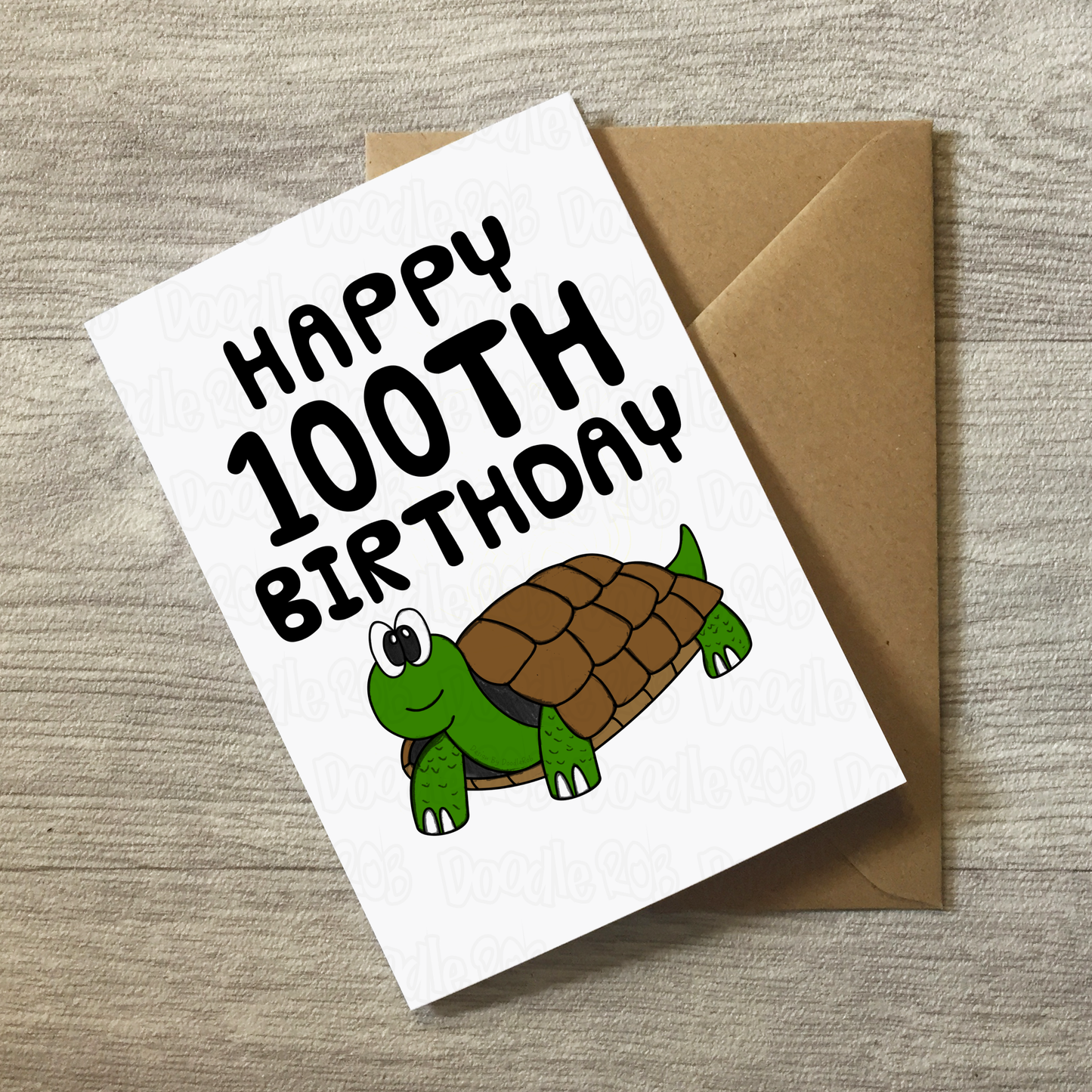 Funny 100th Birthday Card - Happy 100th Birthday - Tortoise Birthday Card