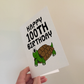 Funny 100th Birthday Card - Happy 100th Birthday - Tortoise Birthday Card