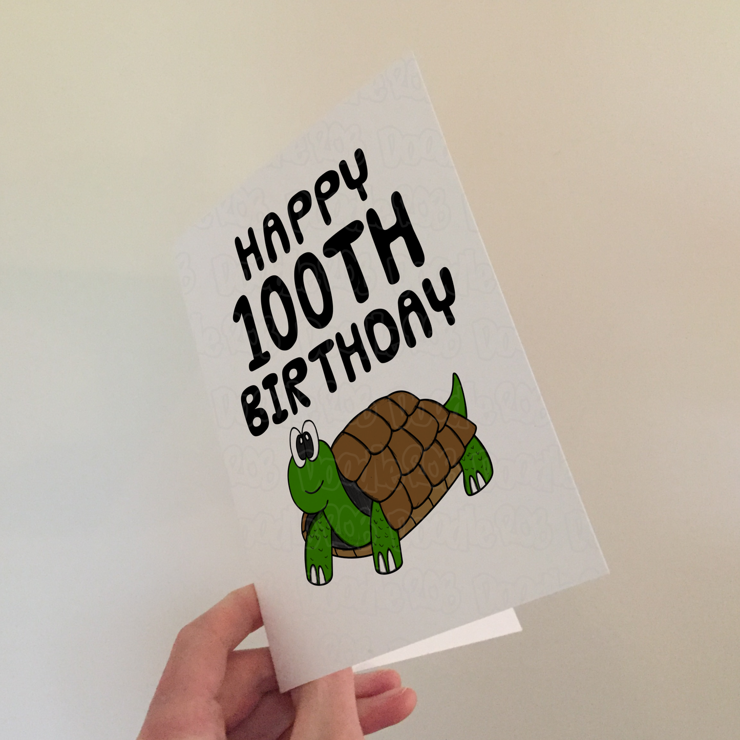 Funny 100th Birthday Card - Happy 100th Birthday - Tortoise Birthday Card