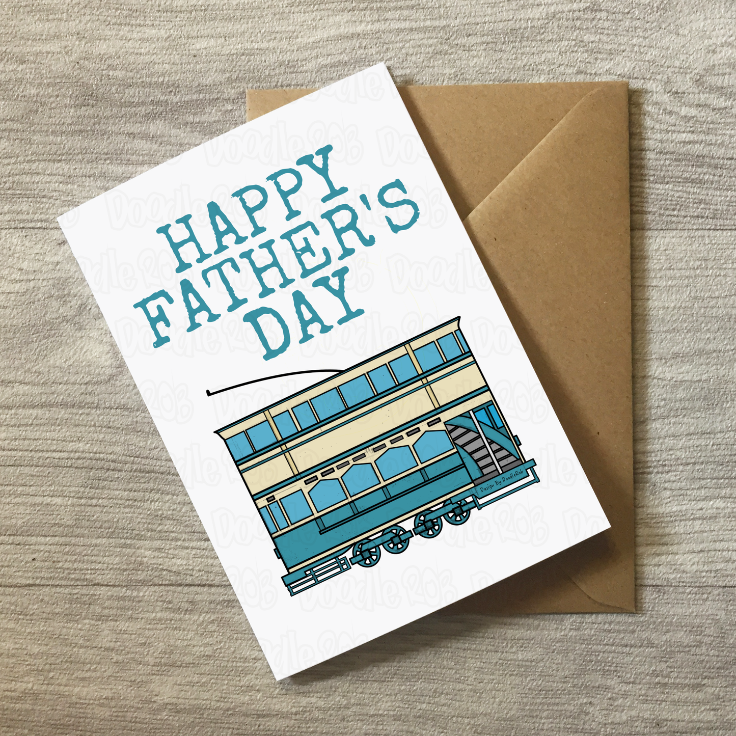 Tram Father's Day Card - Dad Rail Enthusiast