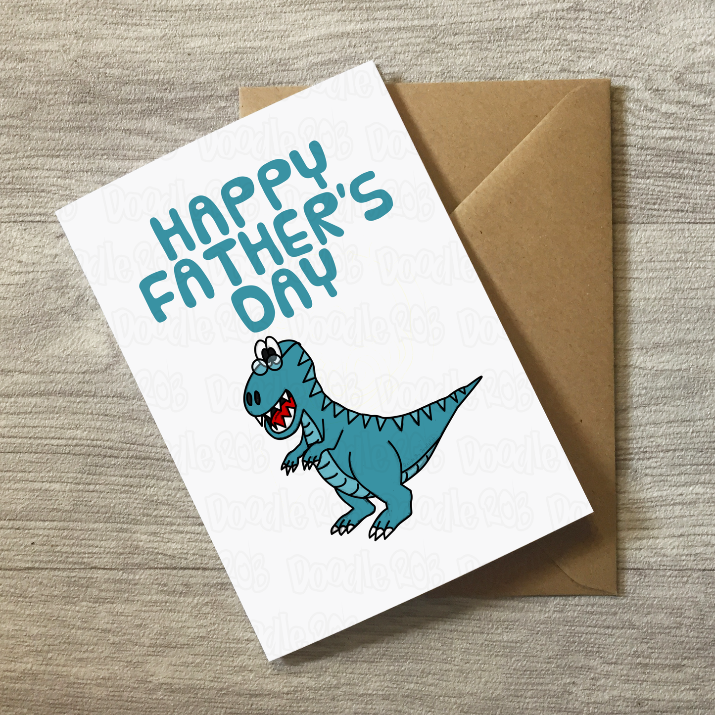 T-Rex Dinosaur Father's Day Card - Dad Funny