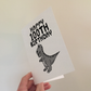 Dinosaur 100th Birthday Card - Happy 100th Birthday - T-Rex Birthday Card