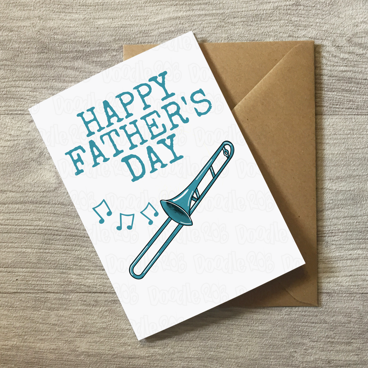 Trombone Father's Day Card - Dad Trombonist Brass Musician