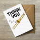 Trombone Thank You Card - Trombonist Brass Musician - Card For Music Teacher