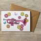 Floral Trumpet Greeting Card - Female Brass Musician