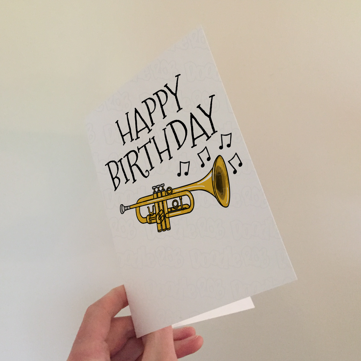 Trumpet Birthday Card - Trumpeter Greeting Card