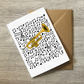 Trumpet Greeting Card (Musical Notes) - Trumpeter Birthday Card - Brass Musician Card