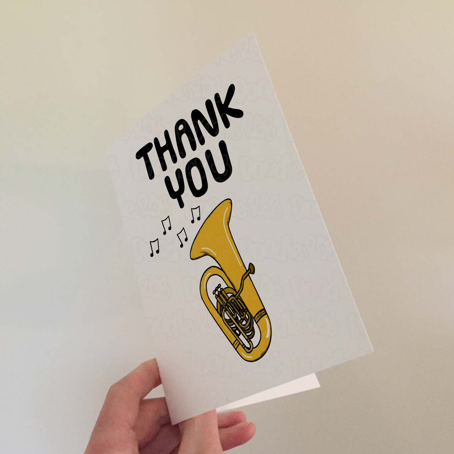 Tuba Thank You Card - Tubaist Brass Musician - Card For Music Teacher