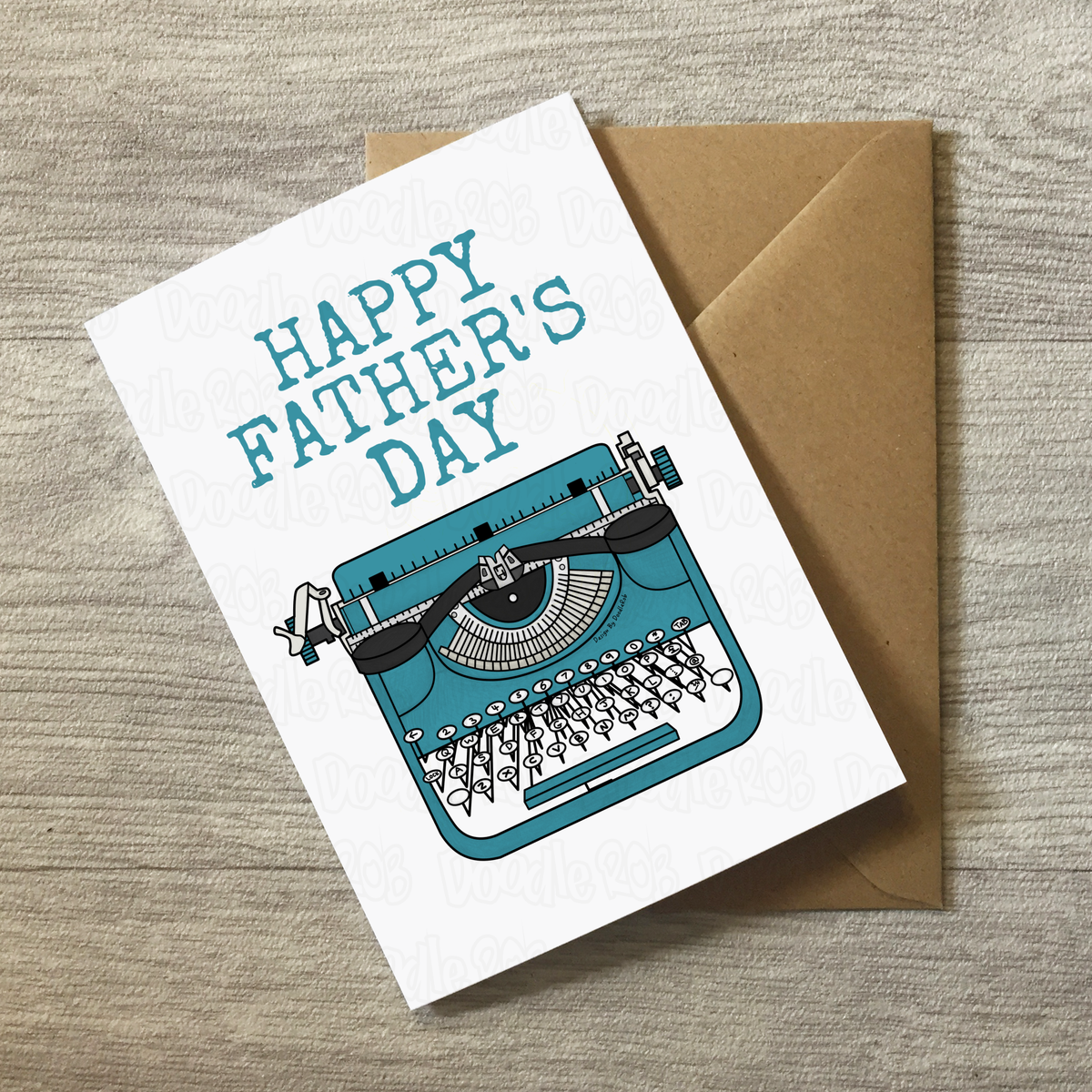 Typewriter Father's Day Card