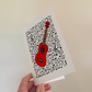 Ukulele Greeting Card (Musical Notes) - Uke Player Birthday Card - Music Teacher Card