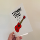 Ukulele Thank You Card - Uke Player Musician - Card For Music Teacher