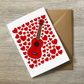 Ukulele With Hearts Greeting Card - Uke Player Musician Valentines Anniversary Card