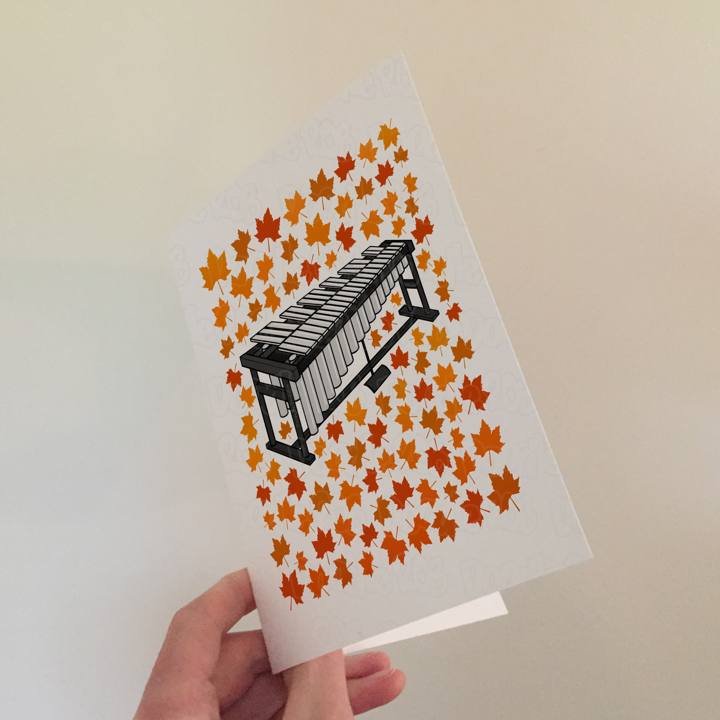 Vibraphone Autumn Greeting Card - Percussionist Musician Card