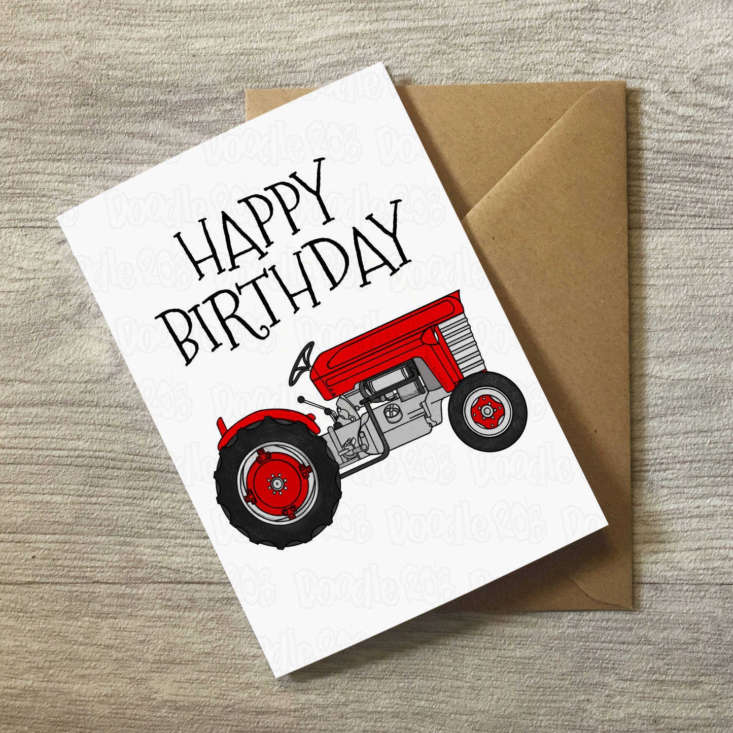 Vintage Tractor Birthday Card - Farmer Greeting Card - Tractor Enthusiast Birthday Card