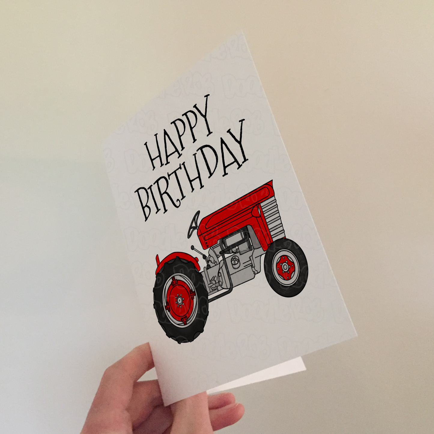 Vintage Tractor Birthday Card - Farmer Greeting Card - Tractor Enthusiast Birthday Card