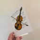 Violin Greeting Card (Colour) - Violinist Birthday Card - String Musician Card