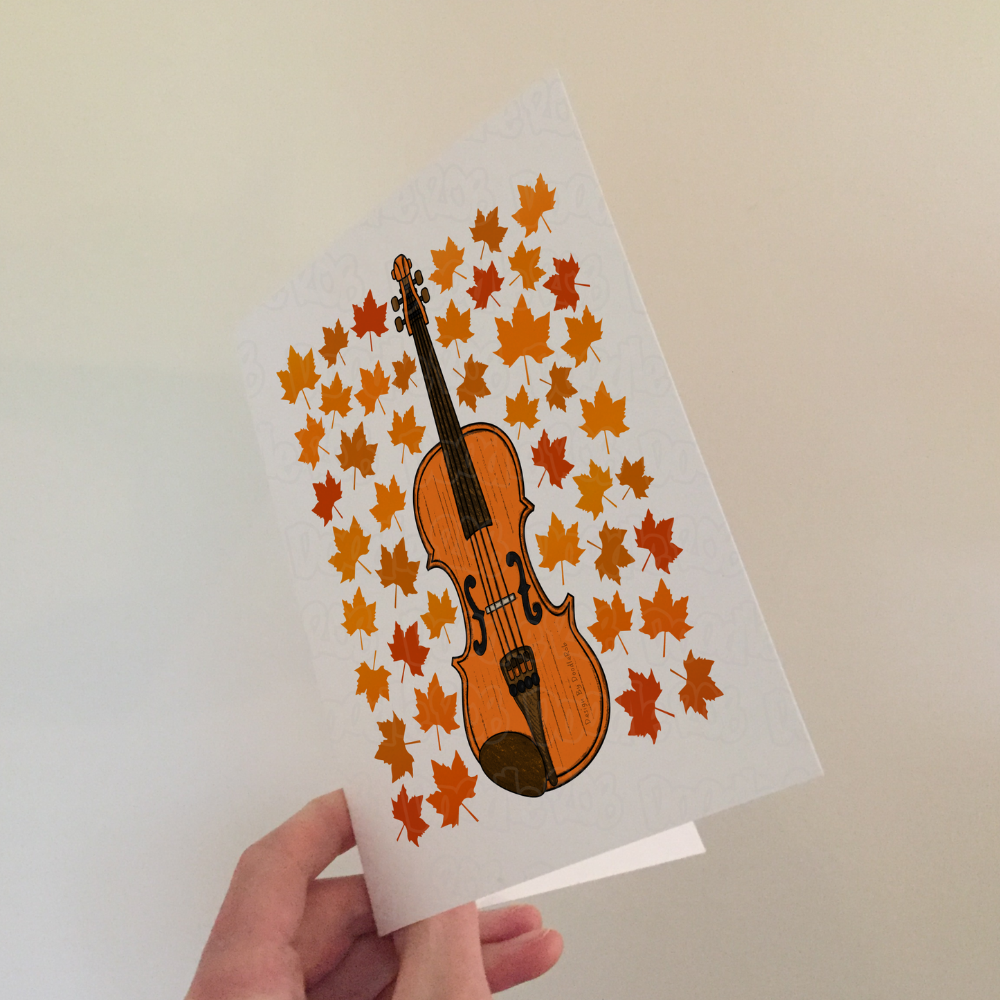 Violin Autumn Greeting Card - Violinist String Musician Card