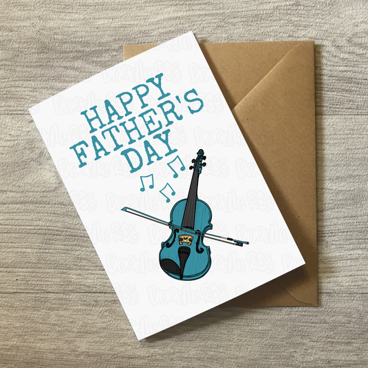 Violin Father's Day Card - Dad Violinist Musician