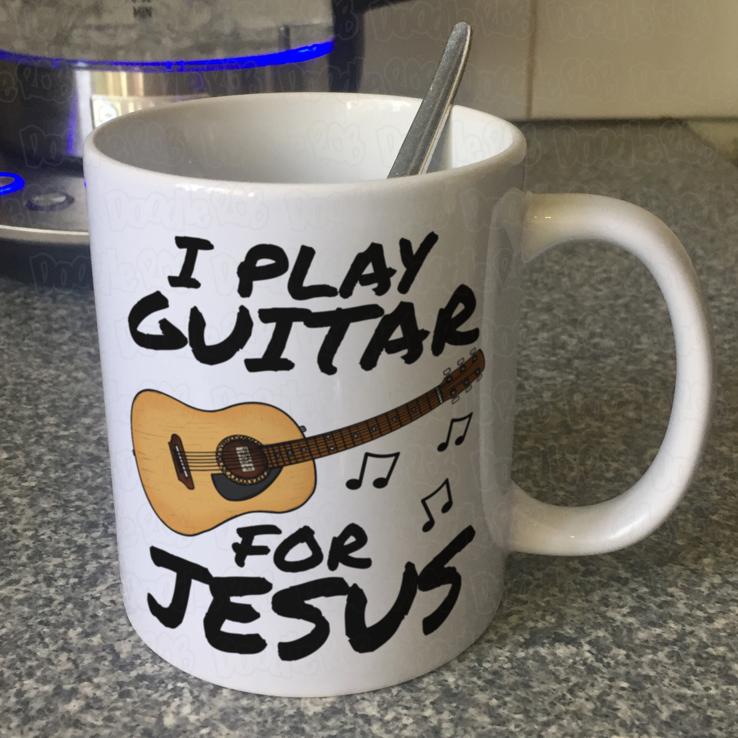 Church Guitarist Mug - I Play Guitar For Jesus - Worship Leader Mug