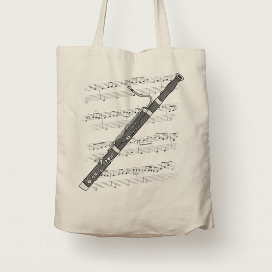 Bassoon Tote Bag - Gift For Bassoonist - Woodwind Musician Gift