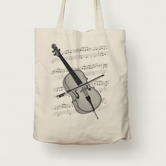 Cello Tote Bag - Gift For Cellist - String Musician Gift