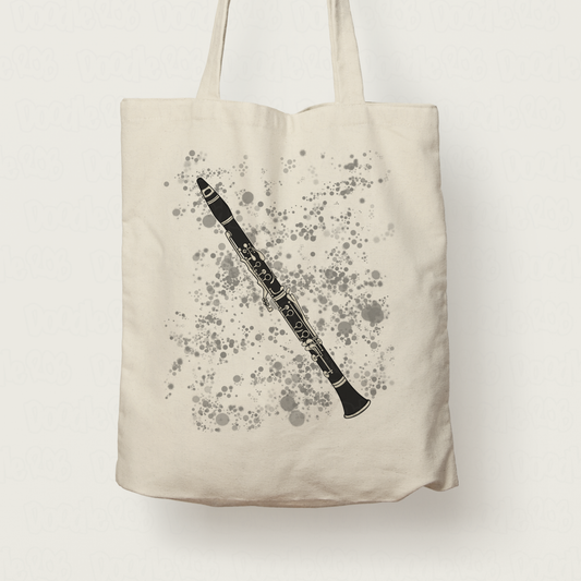 Clarinet Tote Bag - Clarinetist Gift - Woodwind Musician Tote Bag