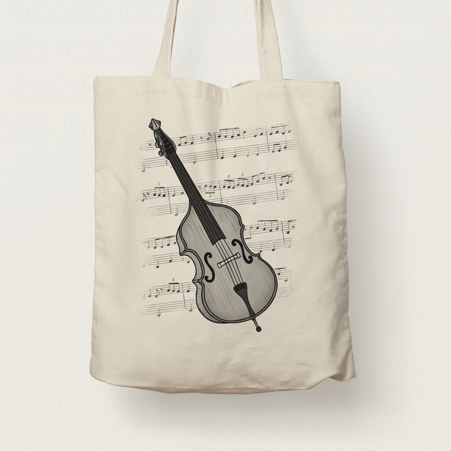 Double Bass Tote Bag - Gift For Bassist - Jazz Musician Gift