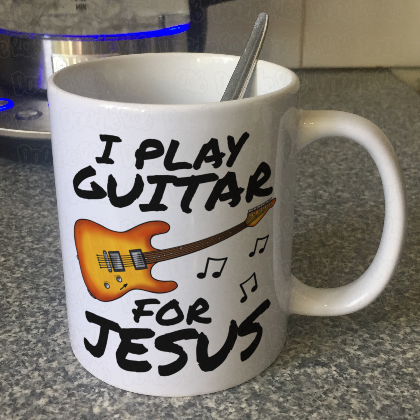 Church Guitarist Mug - I Play Guitar For Jesus - Worship Guitarist Gift