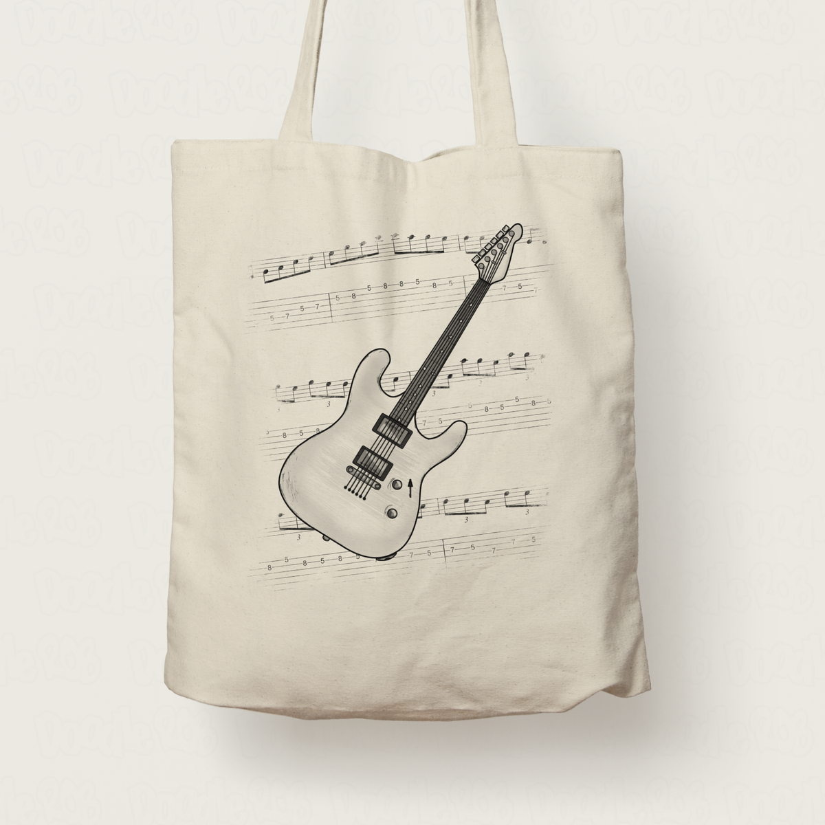 Electric Guitar Tote Bag - Gift For Guitarist - Guitar Teacher Gift