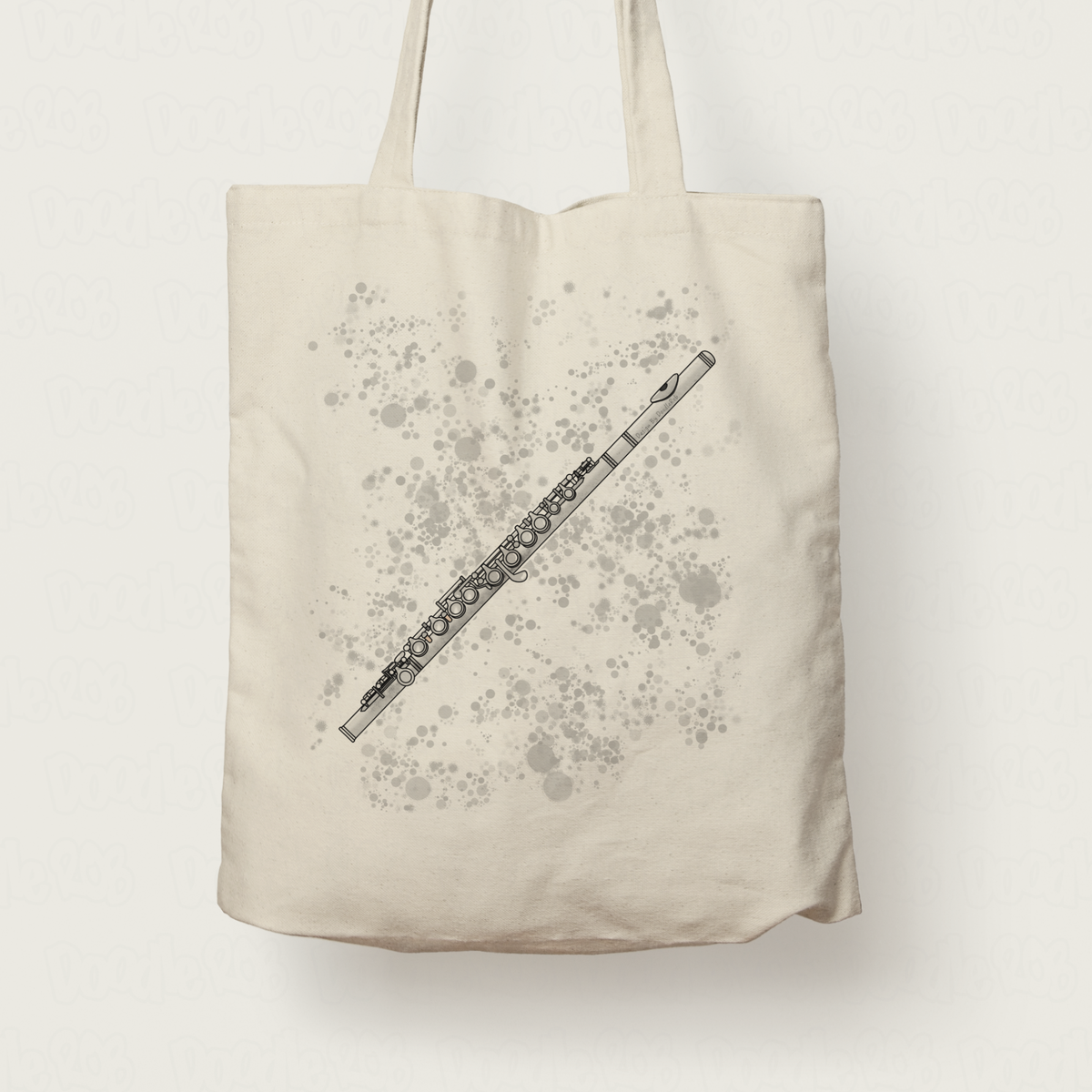 Flute Tote Bag - Gift For Flautist - Flute Teacher Gift - Woodwind Musician Bag