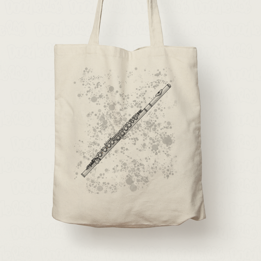 Flute Tote Bag - Gift For Flautist - Flute Teacher Gift - Woodwind Musician Bag