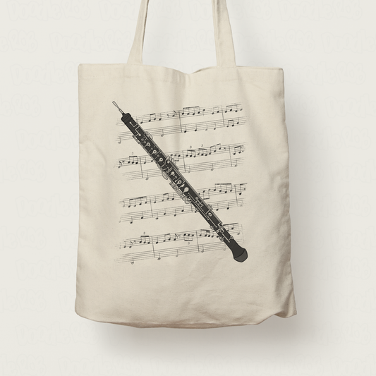 Oboe Tote Bag - Gift For Oboist - Woodwind Musician Gift