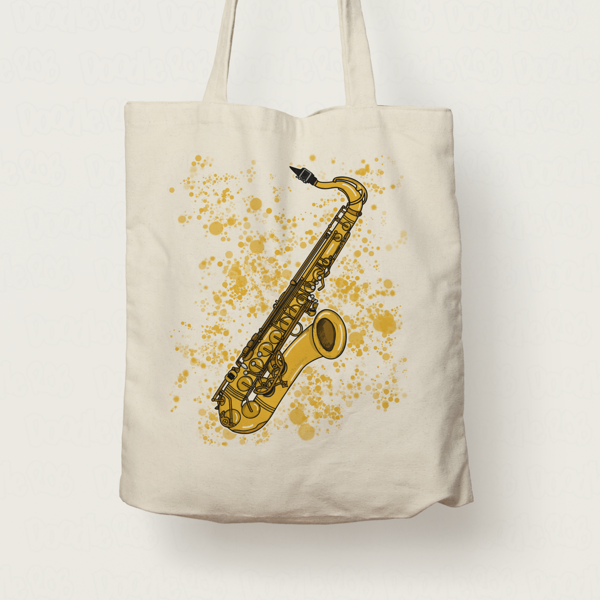 Saxophone Tote Bag - Saxophonist Tote Bag - Saxophone Teacher Gift