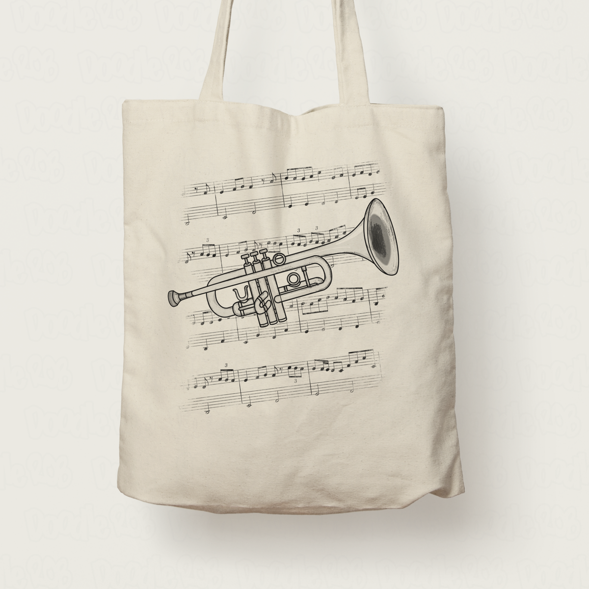 Trumpet Tote Bag - Gift For Trumpeter - Brass Musician Gift