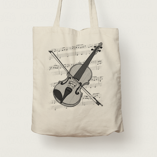 Violin Tote Bag - Gift For Violinist - String Musician Gift