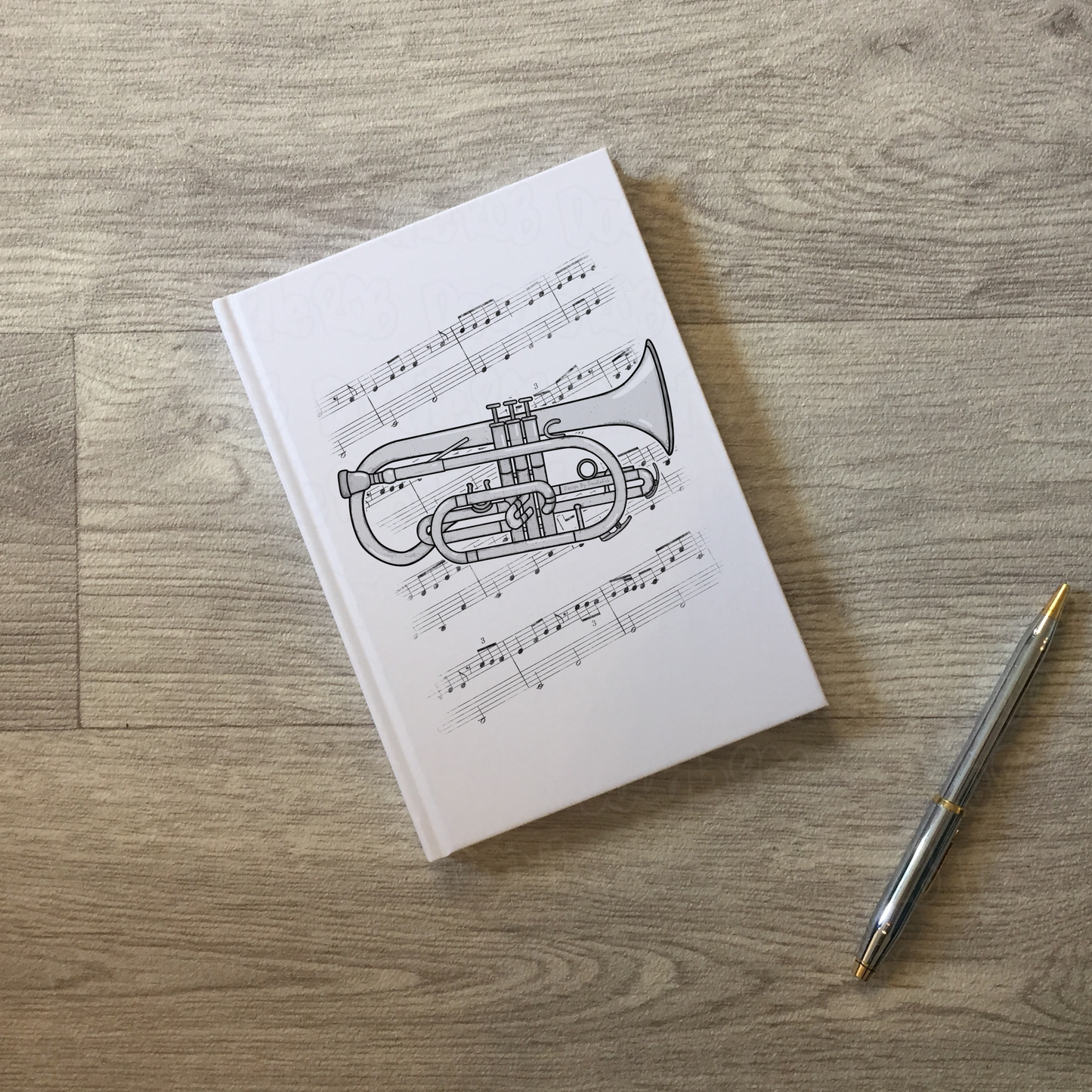 Cornet Lined Journal - Cornetist Notebook - Brass Musician Gift