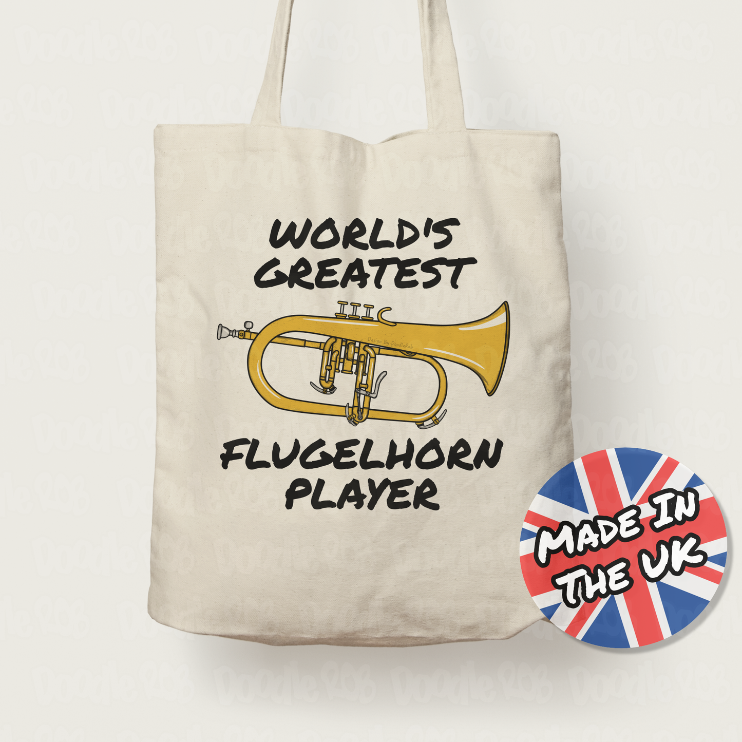 Flugelhorn Tote Bag - World's Greatest Flugelhorn Player - Brass Musician Gift