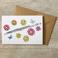 Floral Flute Greeting Card - Female Flautist - Woodwind Musician Card