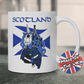 Scottish Flag Unicorn Mug - Unicorn Playing Bagpipes - Patriotic Scotland Mug - St Andrew's Day Gift