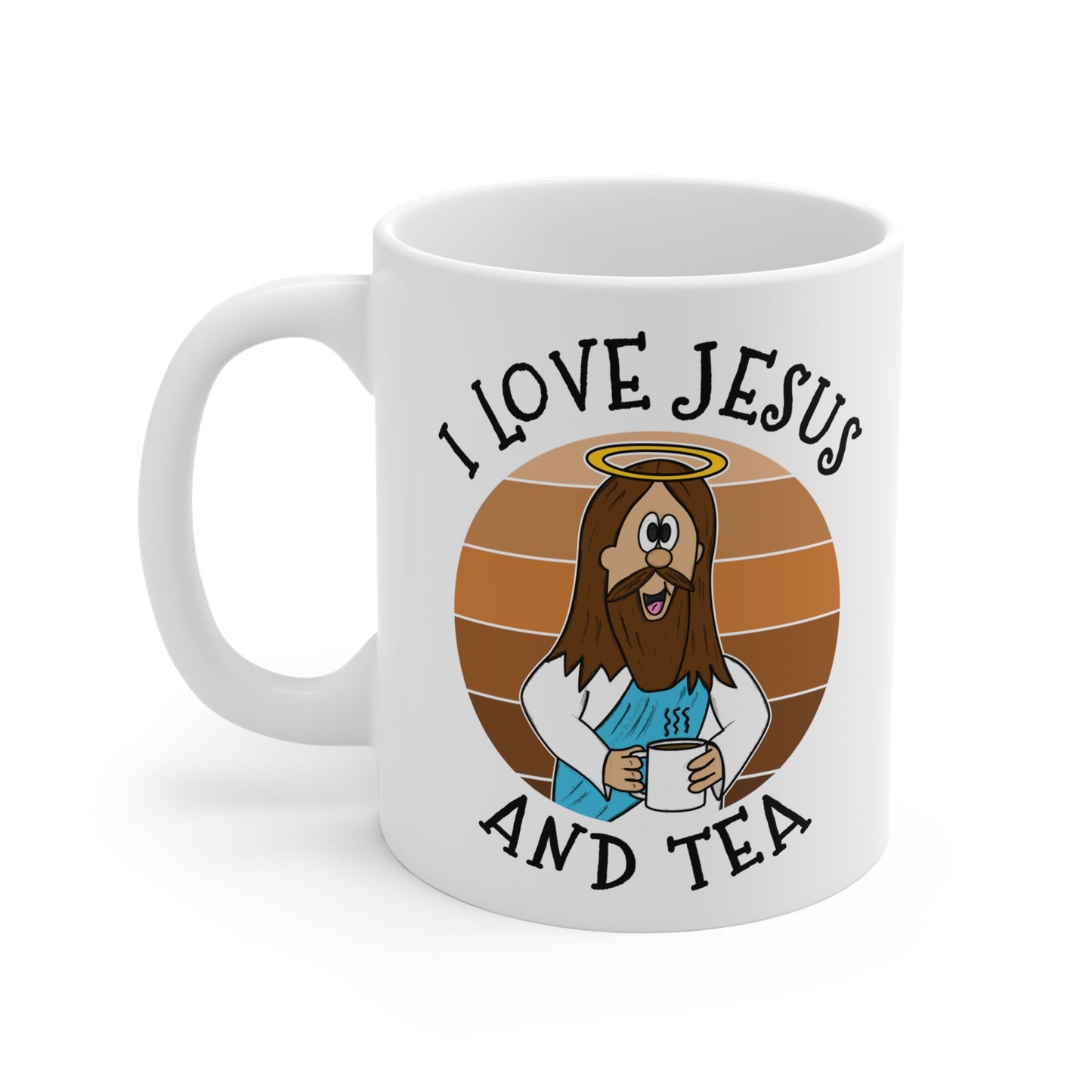 Funny Jesus Mug - I Love Jesus And Tea - Gift For Tea Drinker - Funny Church Mug