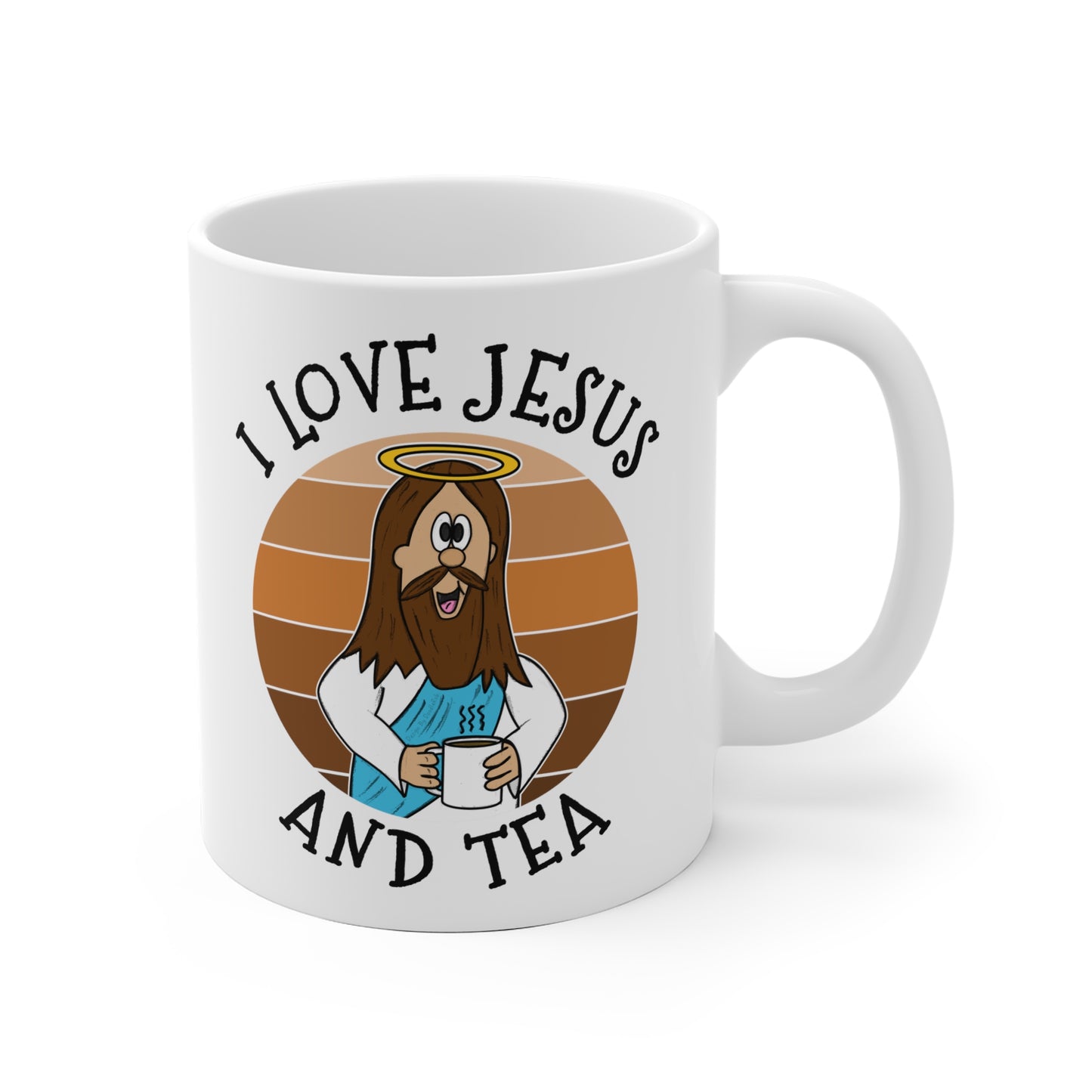 Funny Jesus Mug - I Love Jesus And Tea - Gift For Tea Drinker - Funny Church Mug