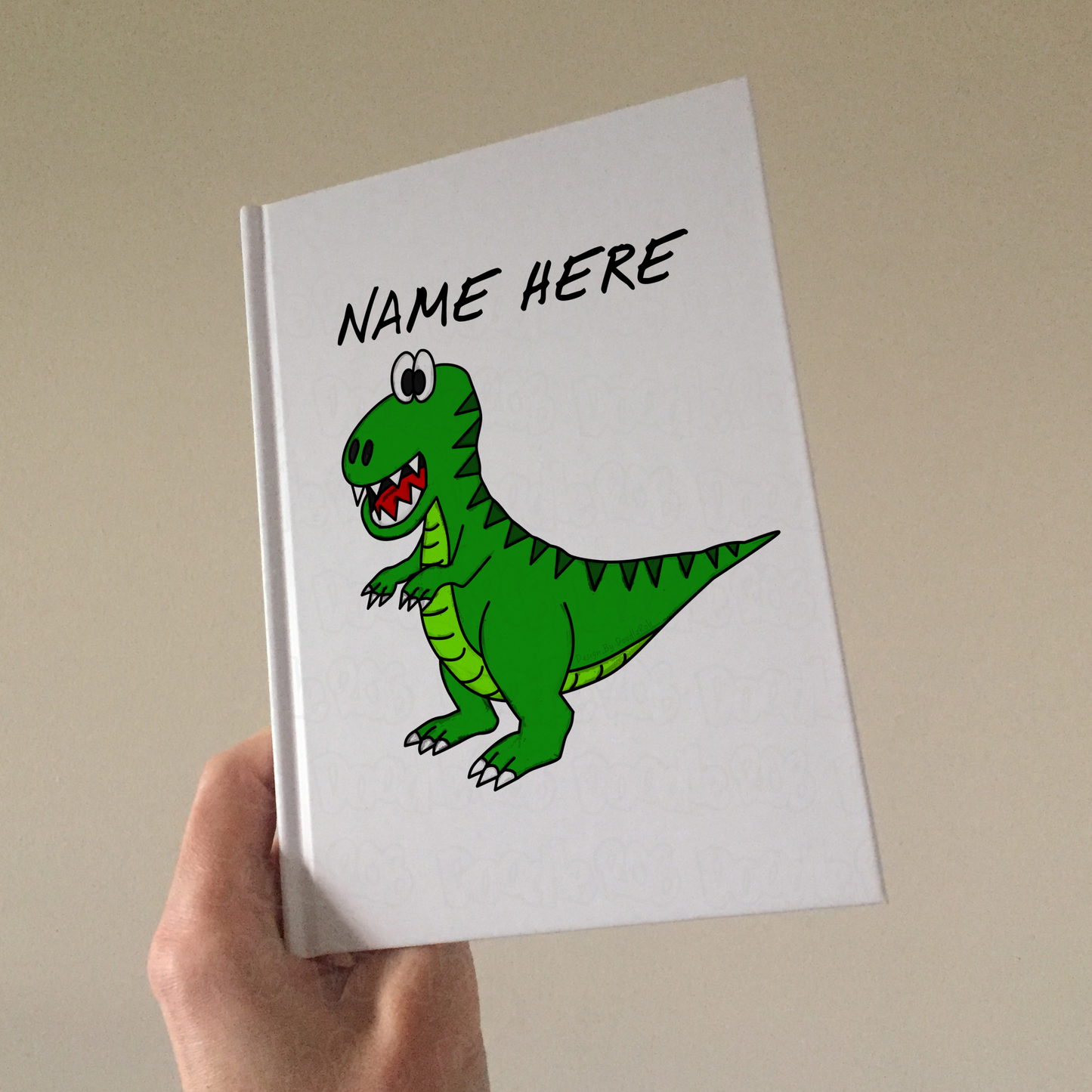 Dinosaur Personalised Journal - T-Rex Custom Notebook - Dinosaur Gift For Boy