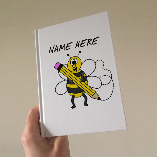 School Bee Personalised Journal - Primary School Teacher Notebook - Custom Back To School Gift